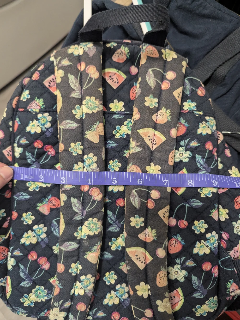 Vera Bradley Navy Floral Quilted Mini Backpack